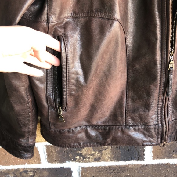 Jos. A. Bank Brown Leather Jacket - Picture 4 of 15